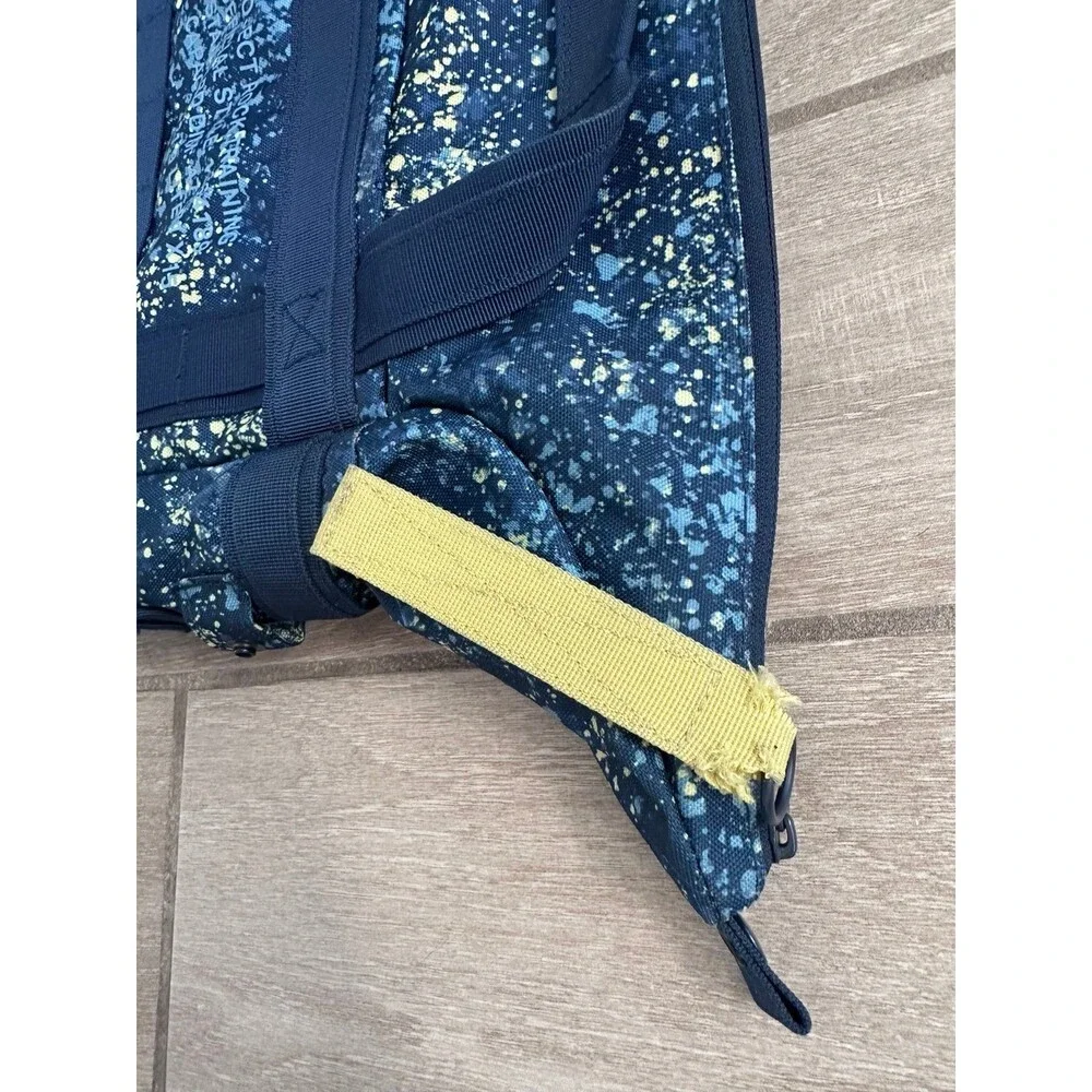 Under Armour Project Rock Duffle Backpack 21.9L Blue Splatter Gym Bag 1364189